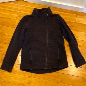 Lulu lemon black zip up cotton zip up (size 8)